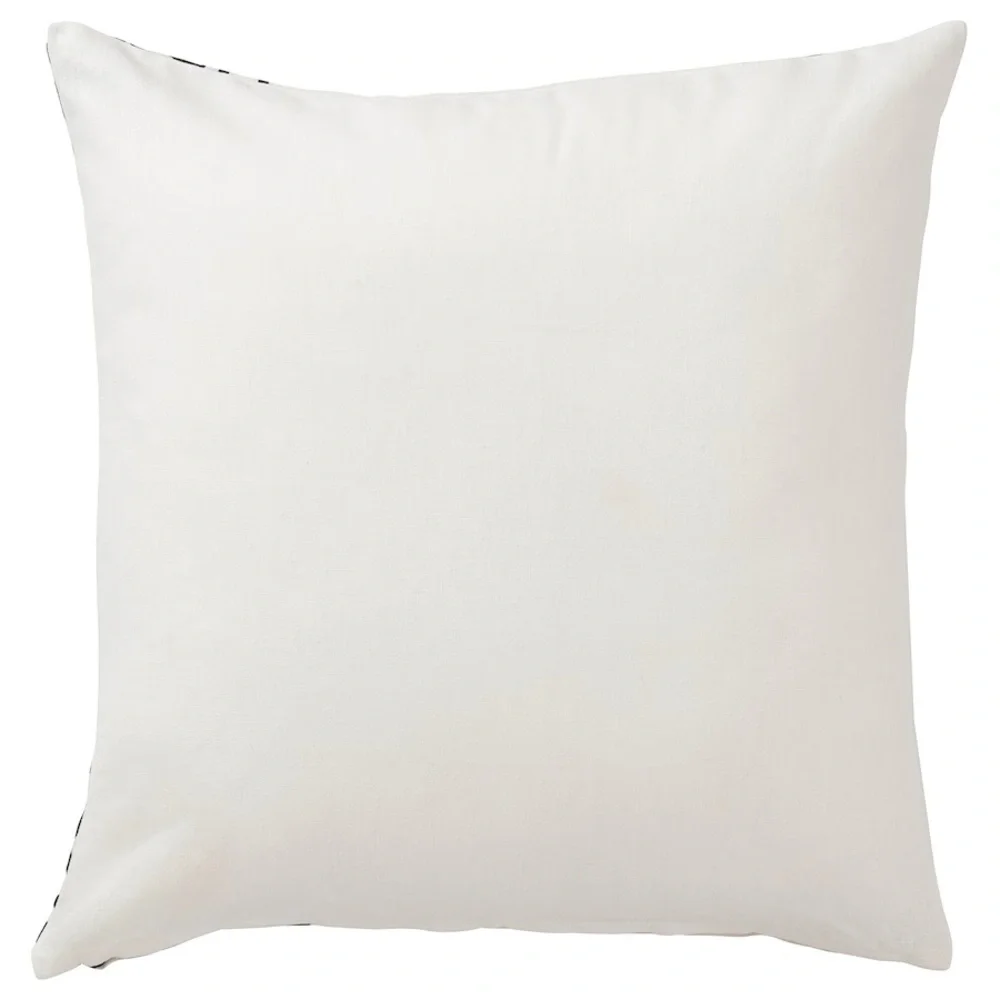 IKEA KUSTFYR Cushion cover, white/black, 20x20 
